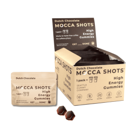 Seattle Gummy Company, Mocca Shots Energy Gummies with Caffeine | 12-Pack - Dutch Chocolate