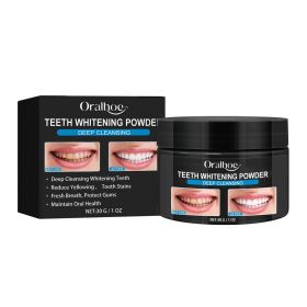 Oralhoe Teeth Whitening Powder, Teeth whitening beauty teeth cleaning tartar teeth yellow smoke teeth care for the mouth