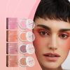 Eelhope Velvet Fine Flash Blush Clay Series, Natural Light And Light Color Red Makeup Cheeks Fine Flash Blush Cla
