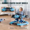 VEVOR 4-in-1 Baby Walker, Foldable Baby Activity Center with Wheels, Adjustable Height, Light, Steering Wheel