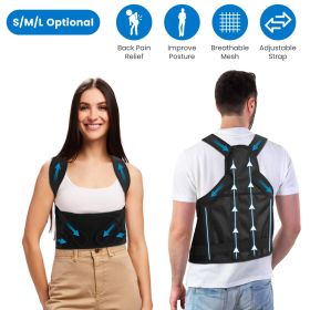 Posture Corrector for Women Men Adjustable Back Brace Posture Trainer Improve Hunchback Slouching Kyphosis Correction Invisible Under Clothes Upper Ba (Option: S)