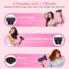 1800W Hair Dryer Portable Compact Hair Blow Dryer with Cool/Warm/Hot Wind with Diffuser Concentrator/Comb Nozzle ALCI Plug Overheat Protection for Wom